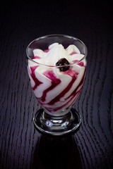 Delicious blackberry ice cream
