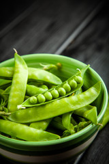 Fresh green peas
