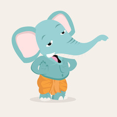 Ganesha elephant cartoon vector design