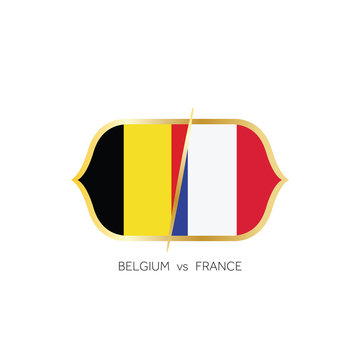 Belgium versus France soccer match.