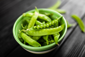 Fresh green peas