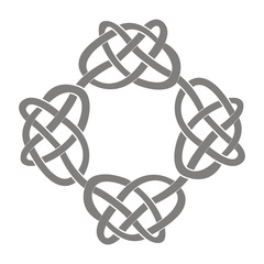 monochrome icon with Celtic art and ethnic ornaments for your design