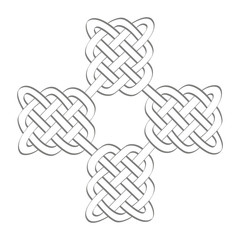 monochrome icon with Celtic art and ethnic ornaments for your design