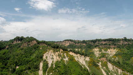 Fototapeta na wymiar panorama of green hills in Lazio, Italy
