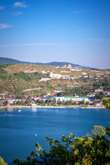 Panorama of lake Abrau, Russia