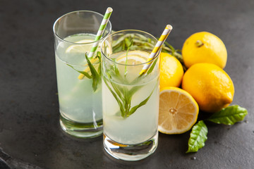 Tarragon lemonade drink