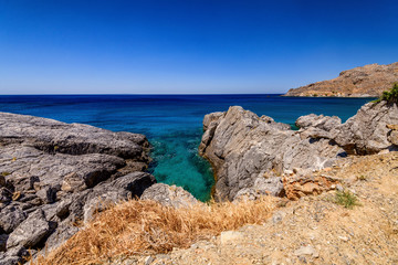 Fototapeta na wymiar Amazing Ammoudi Beach in Crete island, Greece