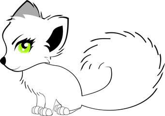 Cute fox cartoon