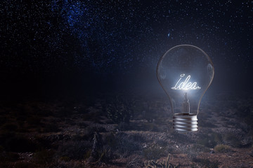 idea concept with light bulb
