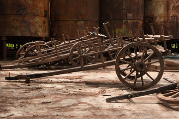 Special carts were used for transporting Kvevri