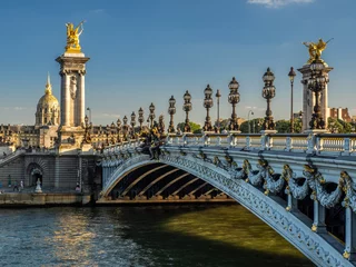 Photo sur Plexiglas Pont Alexandre III Statue sur le pont Alexandre, Paris