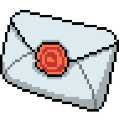 Obraz premium vector pixel art envelope