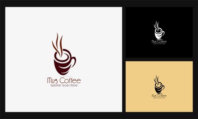 mug coffee icon logo