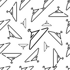 Cloth Hanger Icon Seamless Pattern