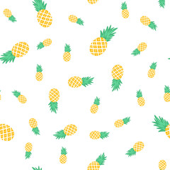 Vector seamless pattern with pineapples.