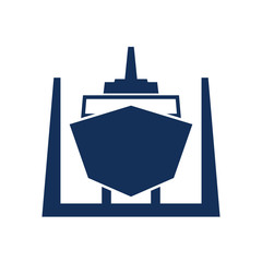 Ship in dry dock icon