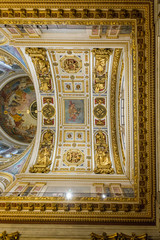Inner painting of St. Isaac's Cathedral in St. Petersburg. Cathedral of the Monk Isaak of  Dalmatskiy. Russia
