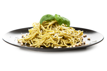 Pasta with pesto sauce