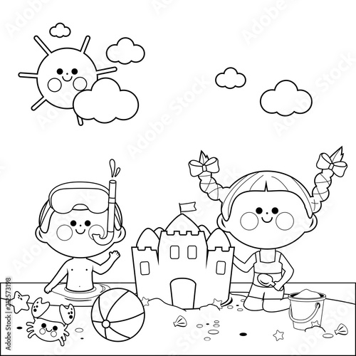 980+ Colouring Book Beach Picture HD