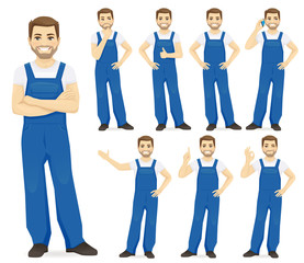 Fototapeta premium Man in overalls