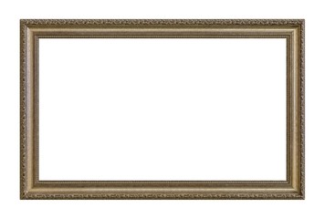 Golden frame for paintings, mirrors or photo