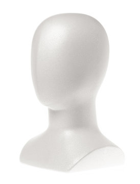 mannequin head isolated on white background