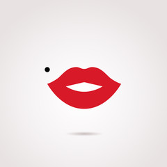 Lips vector icon.