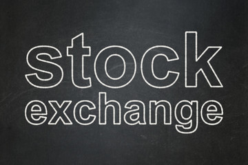 Business concept: text Stock Exchange on Black chalkboard background