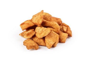 Dried apple slices  isolated on white background