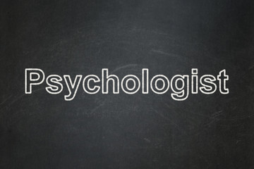 Fototapeta premium Medicine concept: text Psychologist on Black chalkboard background