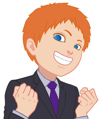 やる気なちびキャラ　男性　タイプB