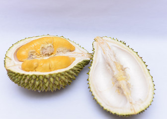 Fototapeta premium MUSANG KING Durian isolated on white background