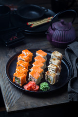Various kinds of sushi