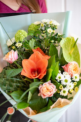 nice bouquet in the hands