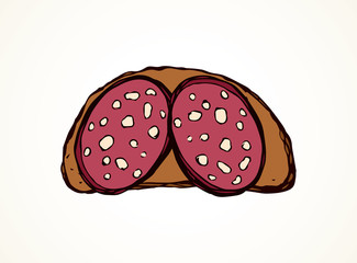 Piece of loaf. Vector drawing