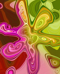 Abstract multi-colored flower