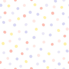 Cute polka dots seamless pattern. 