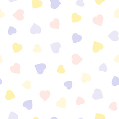 Cute heart shapes seamless pattern. 