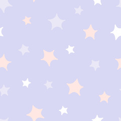 Cute stars seamless pattern. 