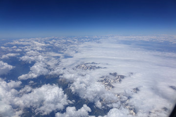 flight above the clouds