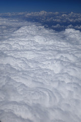 flight above the clouds