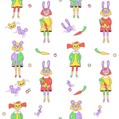  welcome to masquerade seamless pattern