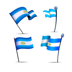Independence Day of Argentina, a set of flags, illustration