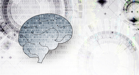 Obraz premium Abstract digital brain,technology concept. Vector