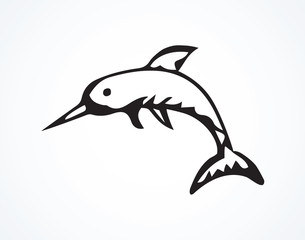 Narwhal. Vector drawing © Marina