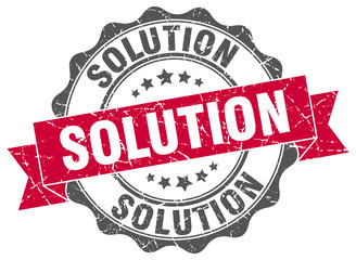 Fototapeta premium solution stamp. sign. seal