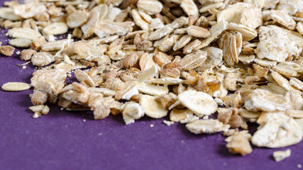 Cereal flakes. Food background. Close up