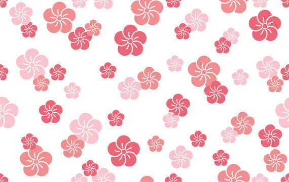 シームレスな和柄パターン 梅 Stock Vector Adobe Stock シームレスな和柄パターン 梅 Stock Vector Adobe Stock