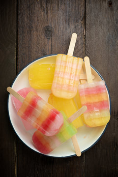 Ice popsicles view