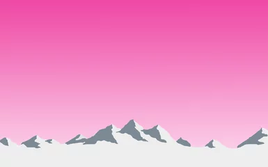 Printed kitchen splashbacks Pink mountain